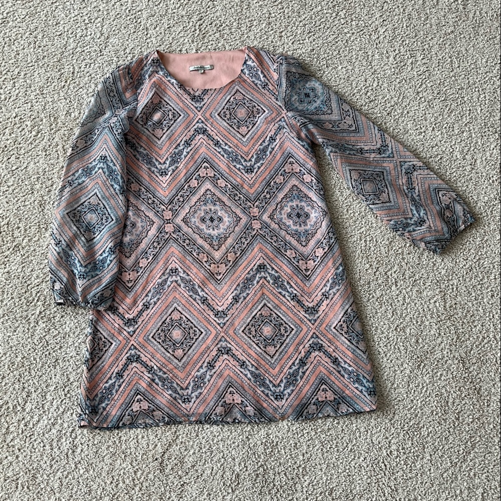 Light pink patterned dress; Charlotte Russe (S)